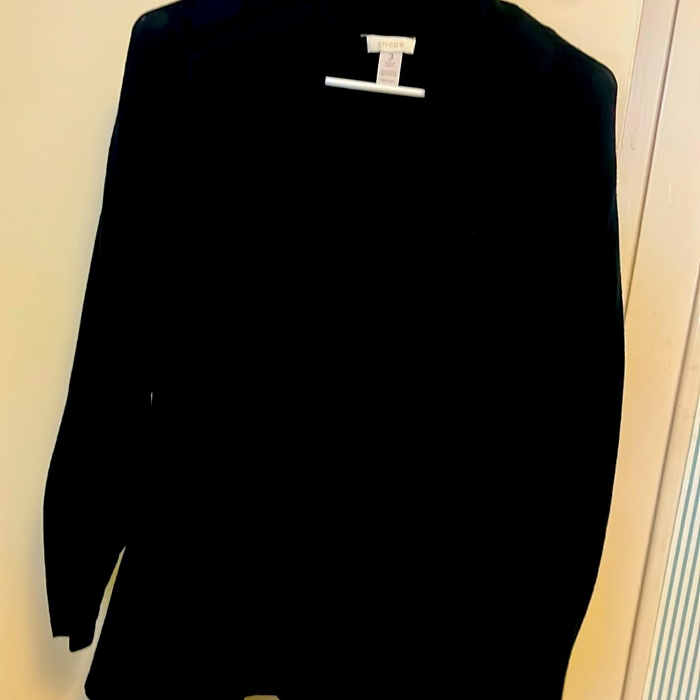 Chicos’s black sweater size 3